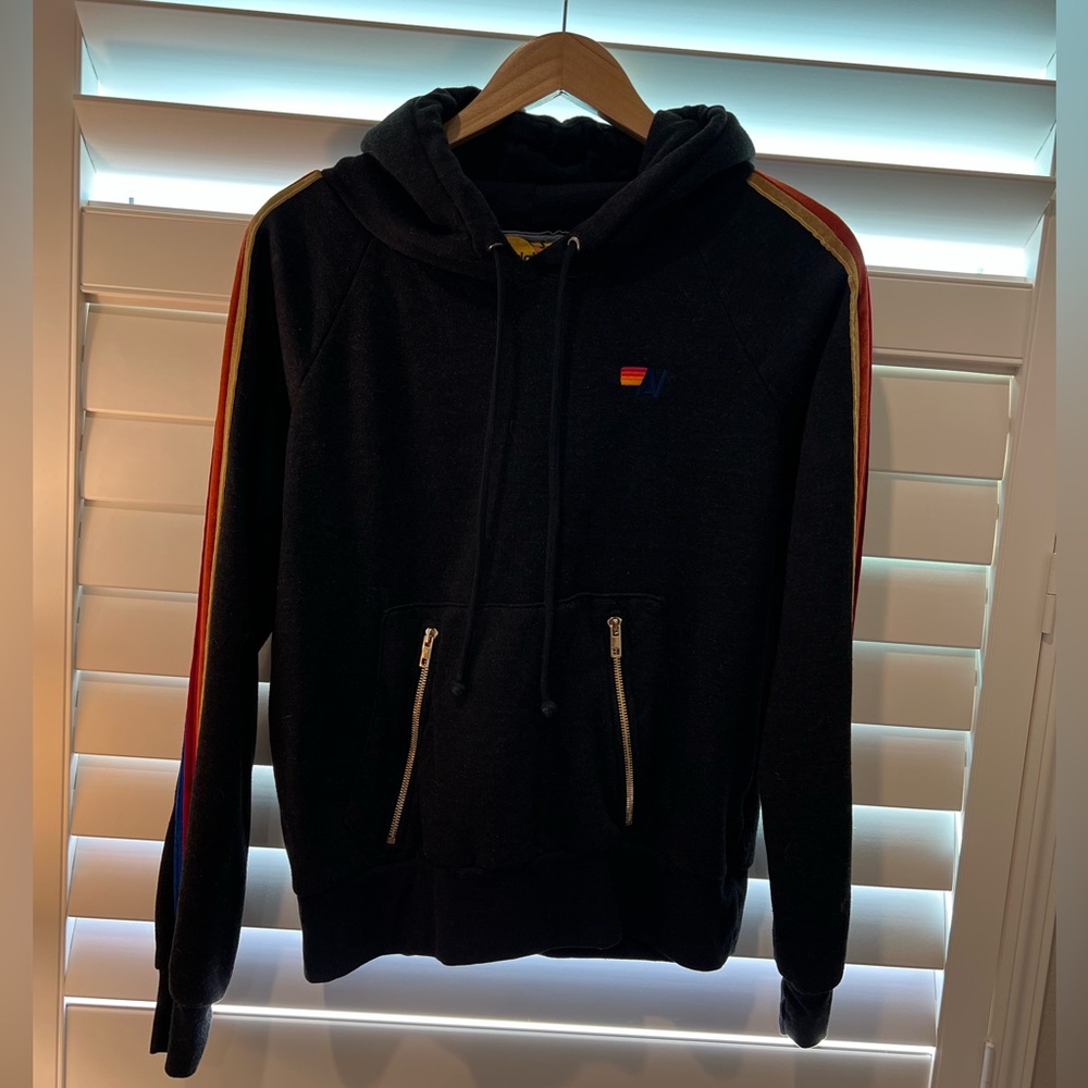 AVIATOR NATION PULLOVER/ Jacket — Small (Black/Charcoal)